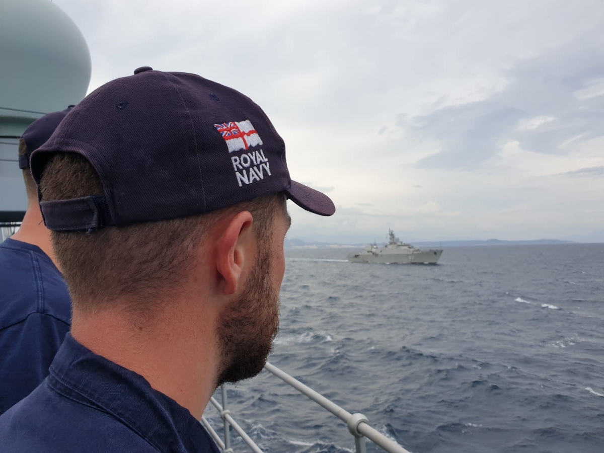 HMS Richmond conducts PASSEX exercise with Vietnam frigate